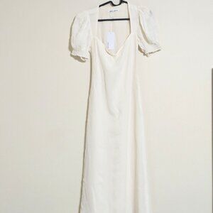 Brand New with Tags! Aritzia Reformation Petites Luciana Dress in Ivory - Size 2